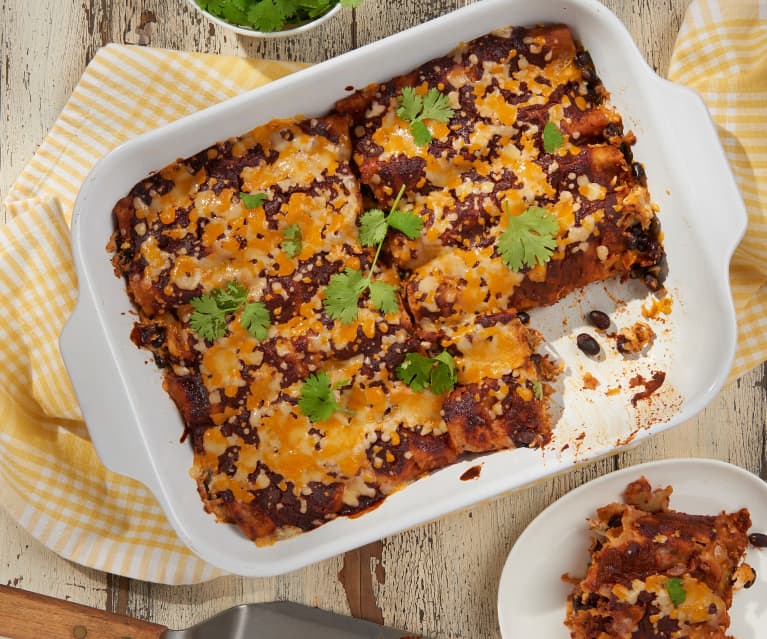 Ancho-Cranberry Turkey Enchiladas