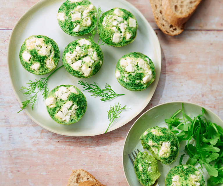 Egg muffins aux épinards et feta