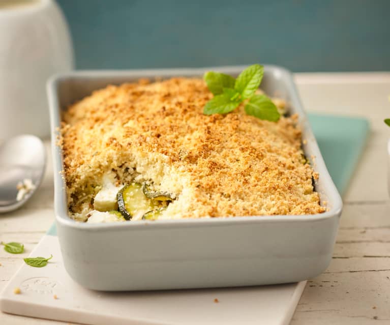 Crumble de courgette à la menthe