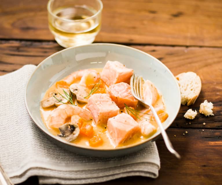 Blanquette de poisson, sauce au potimarron Blanquette de poisson, sauce au potimarron