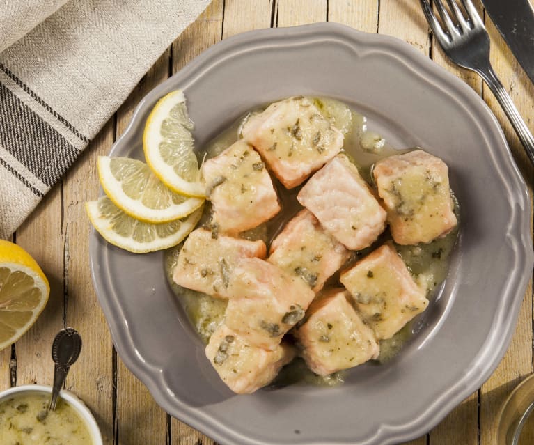 Bocconcini di salmone al vino bianco