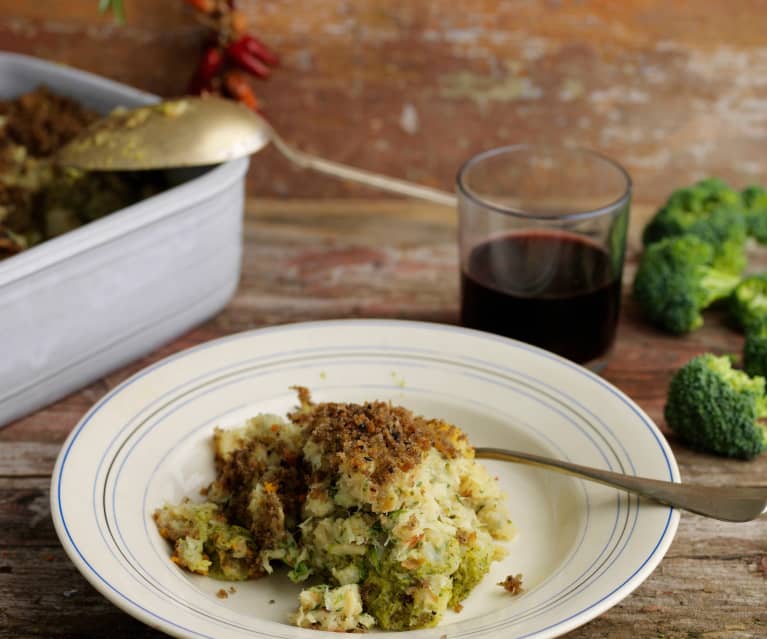 Bacalao al horno con brócoli