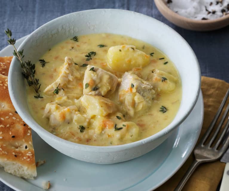 Creamy mustard chicken stew