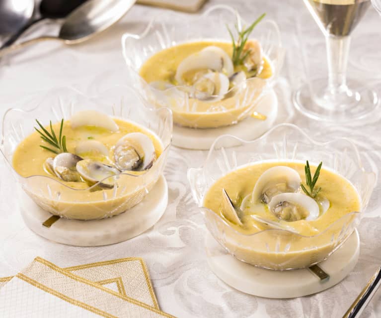 Crema di ceci con vongole