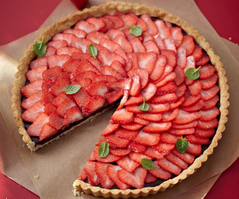 Nougat-Erdbeer-Tarte