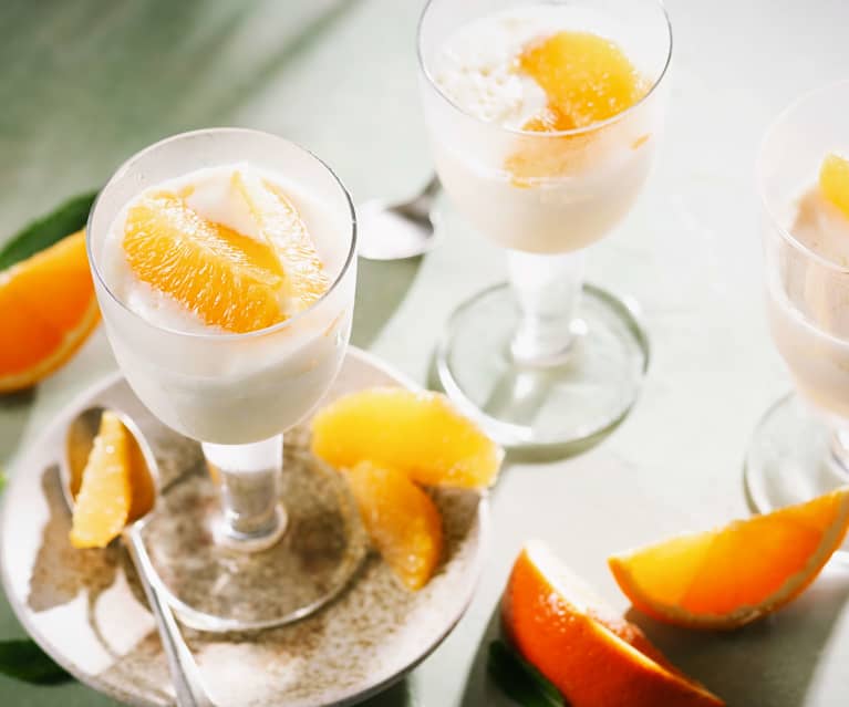 Crema helada de naranja