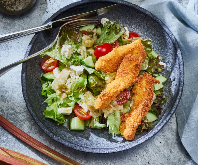 Salat mit Rhabarber und knusprigem Hähnchen - Cookidoo® – das ...