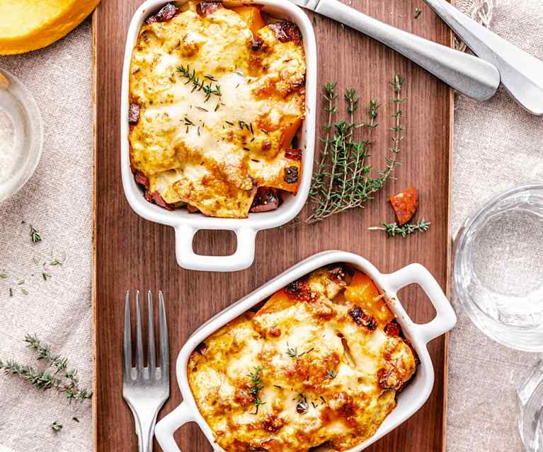 Gratin de courge et chorizo