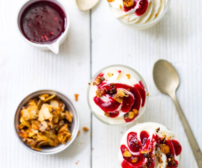 Sundae au coulis de fruits rouges