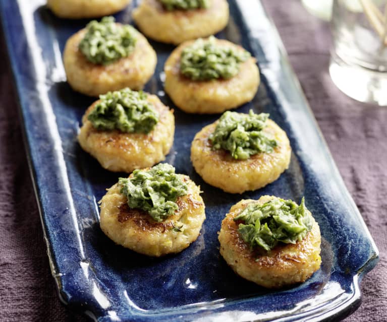 Mini Crab Cakes with Coriander Paste