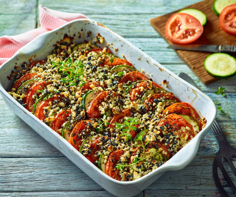 Zucchini-Tomaten-Gratin