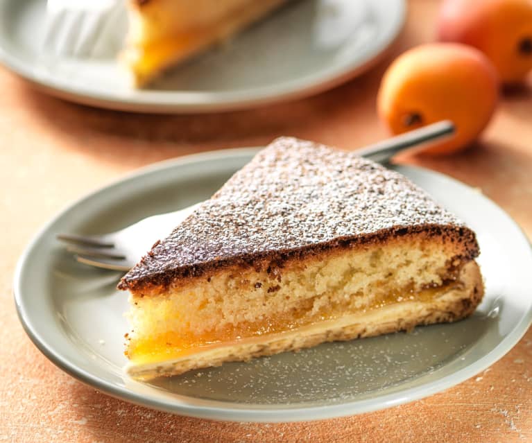 Ooey Gooey Crustless Apricot Frangipane Tart - The Loopy Whisk