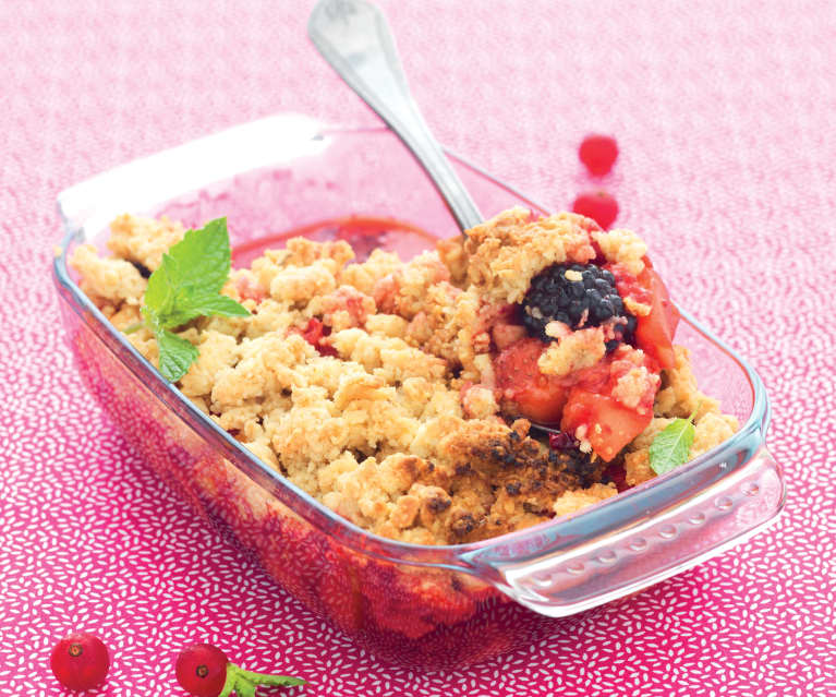 Crumble ai frutti rossi e fiocchi d'avena