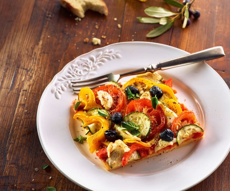 Zucchini-Paprika-Pfannkuchen vom Blech Zucchini-Paprika-Pfannkuchen vom Blech