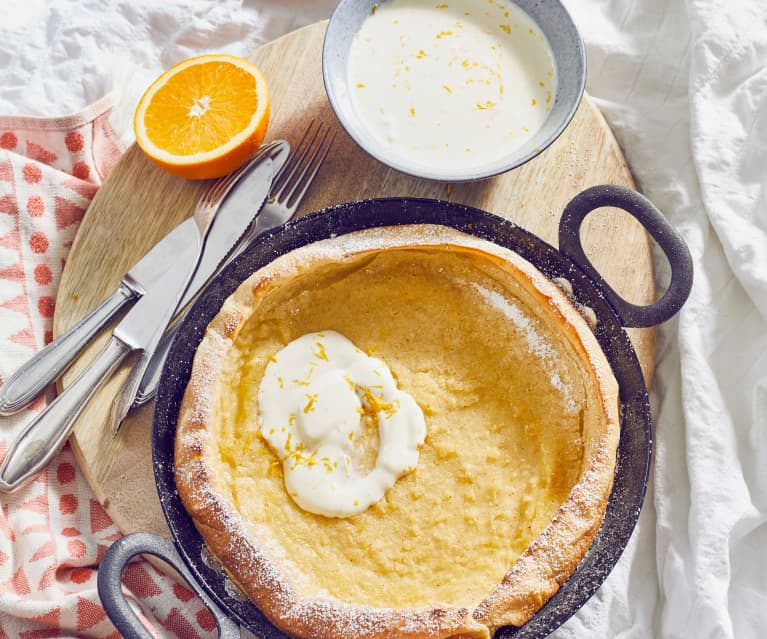 Dutch Baby mit Orangen-Schmand