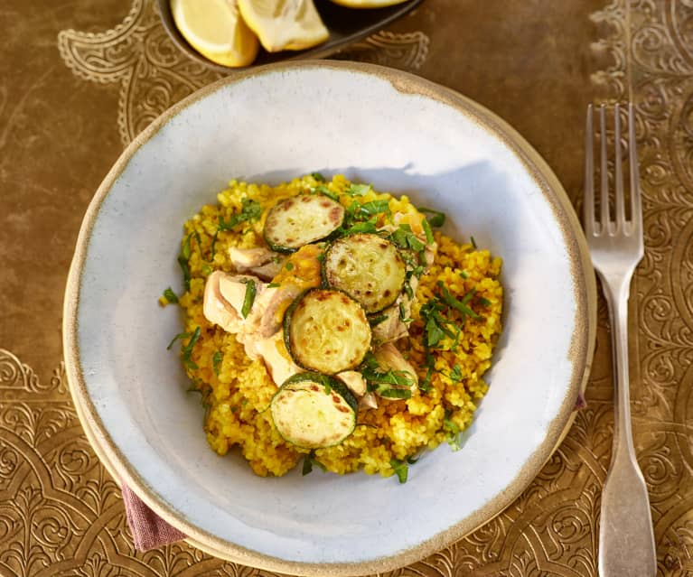 Zitronenhuhn mit Bulgur