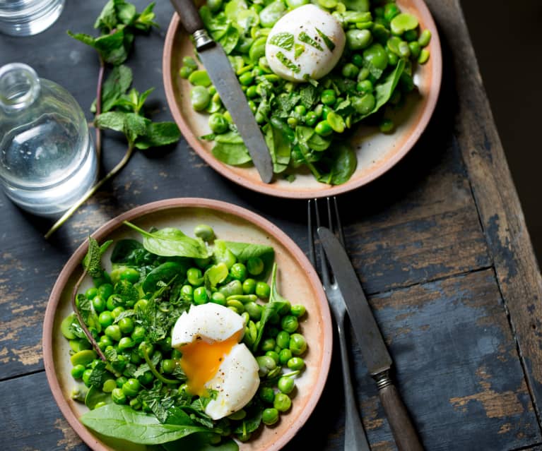 Salade de boulgour citronnée aux légumes verts & à la menthe