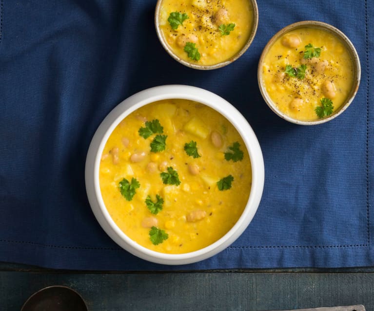 Sweetcorn and potato chowder