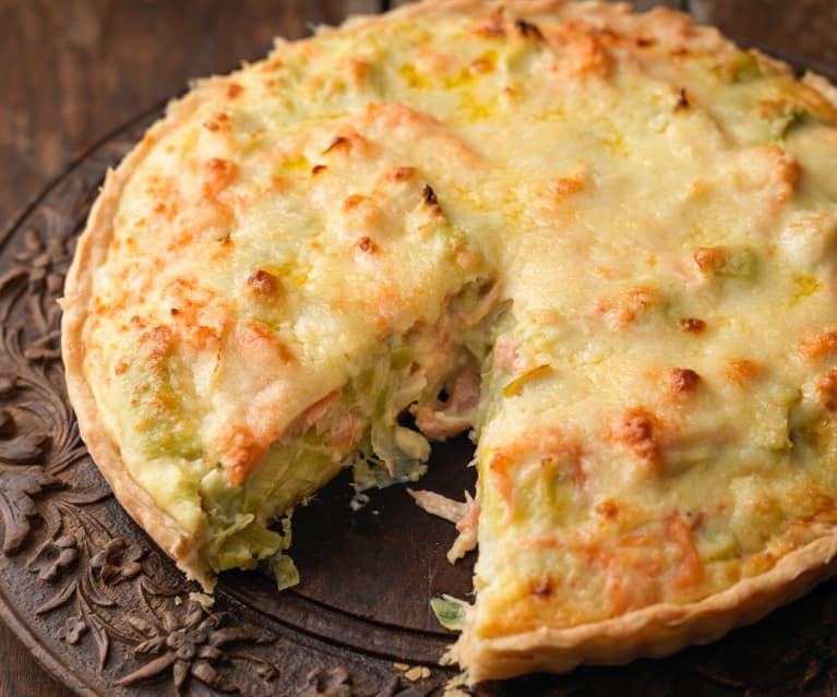 Smoked Salmon and Leek Quiche