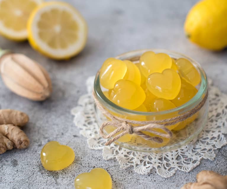 Bonbons en gelée au citron et gingembre