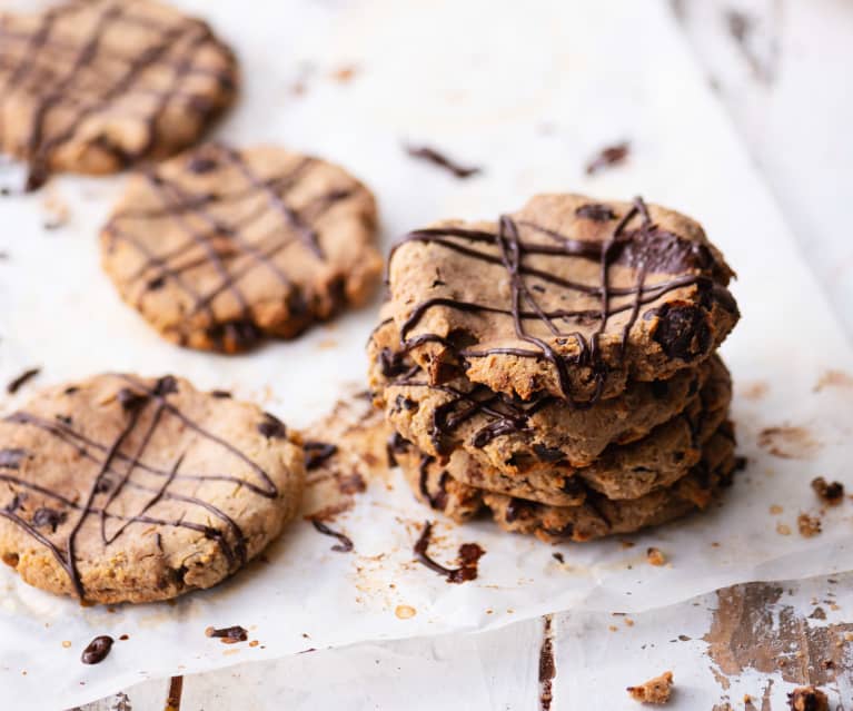 Galletas de cacahuate con chocolate