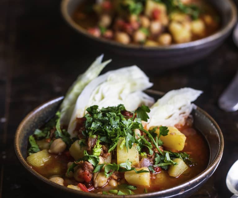 Chorizo, Potato and Cabbage Soup