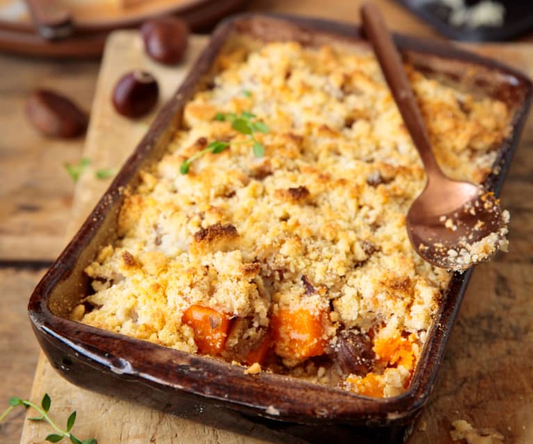 Crumble à la courge butternut et au comté