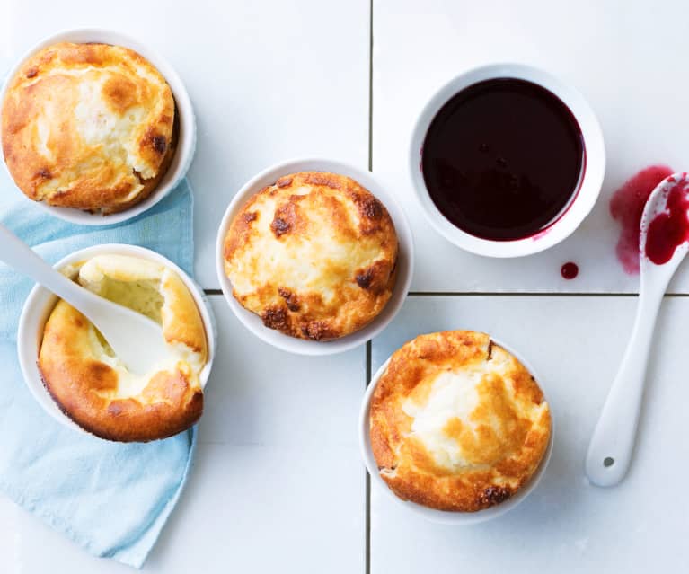 Soufflé de queso de cabra fresco