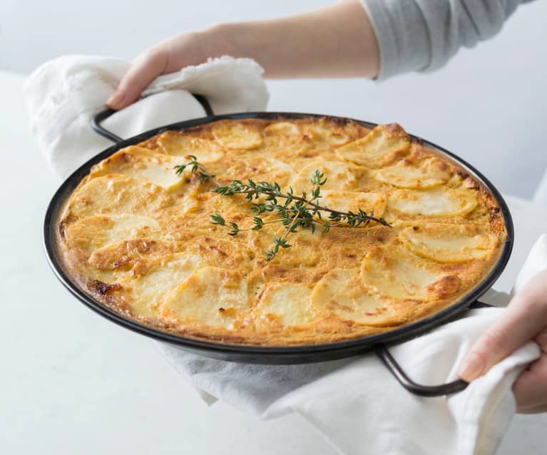 Savoury potato and onion bake