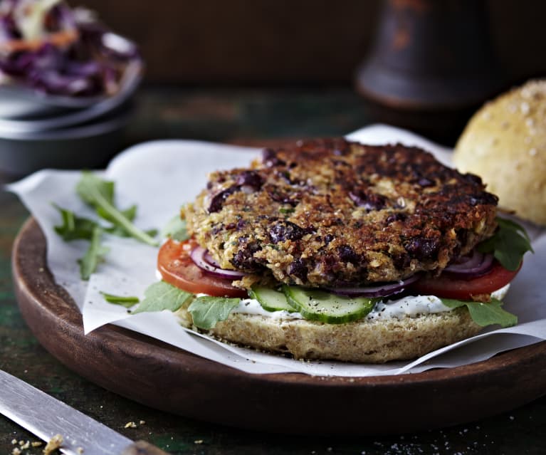 Hamburger vegano di fagioli