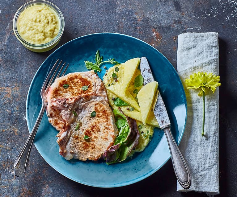 Braciole di maiale con salsa all’ananas