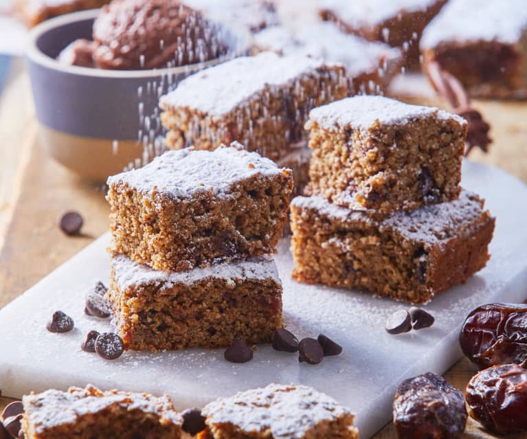 Barra de dátiles y chocolate sin gluten