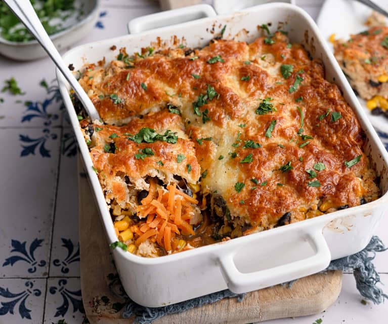 Gratin de spirales de patate douce au poulet Gratin de spirales de patate douce au poulet