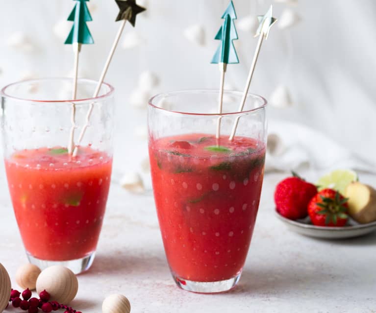 Caipirosca con fresas y jengibre