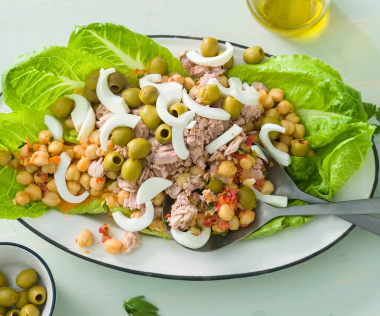 Ensalada de garbanzos con bonito y vinagreta de pimiento rojo - Cookidoo® –  la plataforma de recetas oficial de Thermomix®