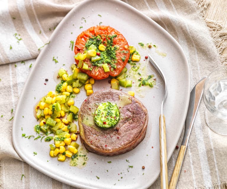 Plat-de-côte, sauce tomate, poivrons. : Recette de Plat-de-côte, sauce  tomate, poivrons.