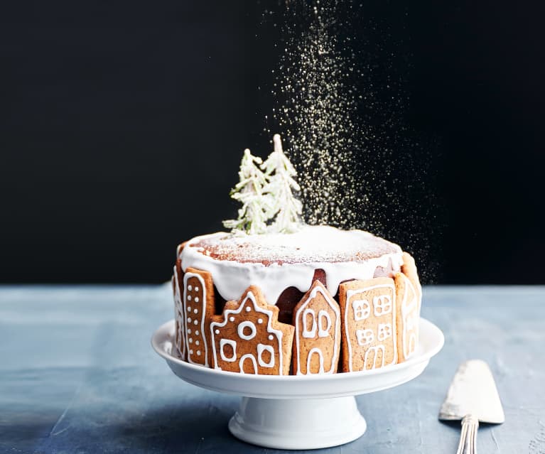 Bolo de chocolate e especiarias de Natal