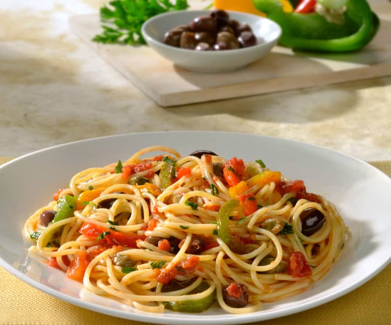 Spaghettini mit Peperoni