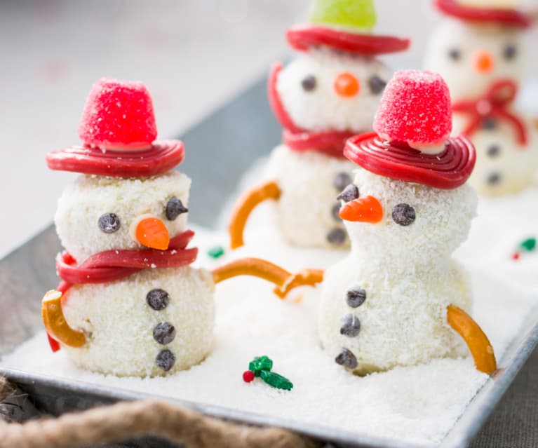 Bola de nieve con muñeco-galleta