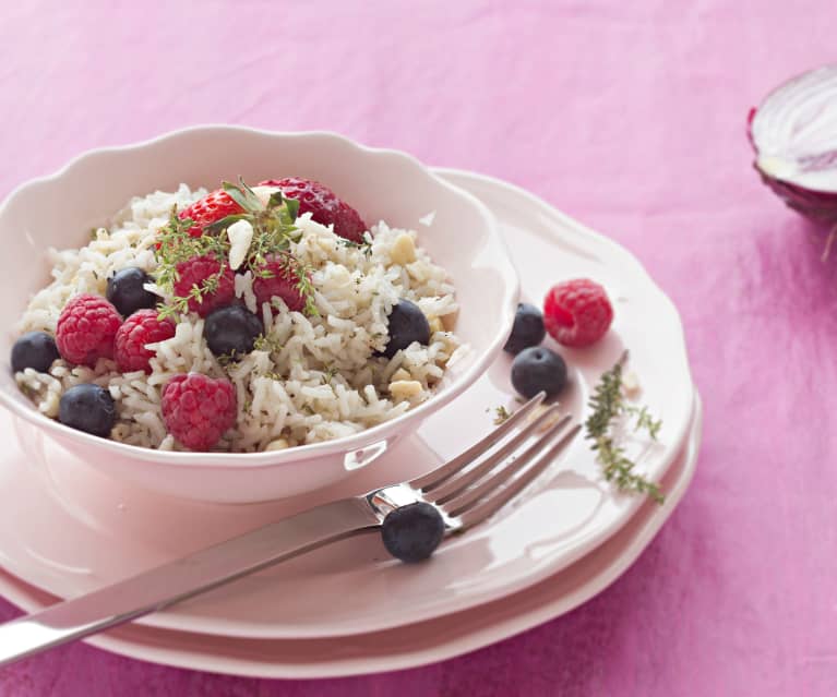 Arroz pilaf con frutos rojos