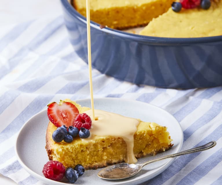 Corn Cake with Eggnog Sauce (Anna) Metric