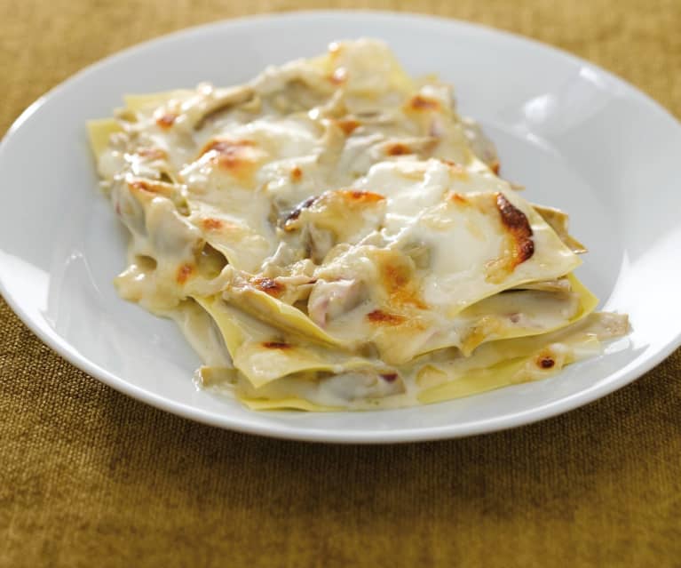 Lasagne carciofi e crema di stracchino