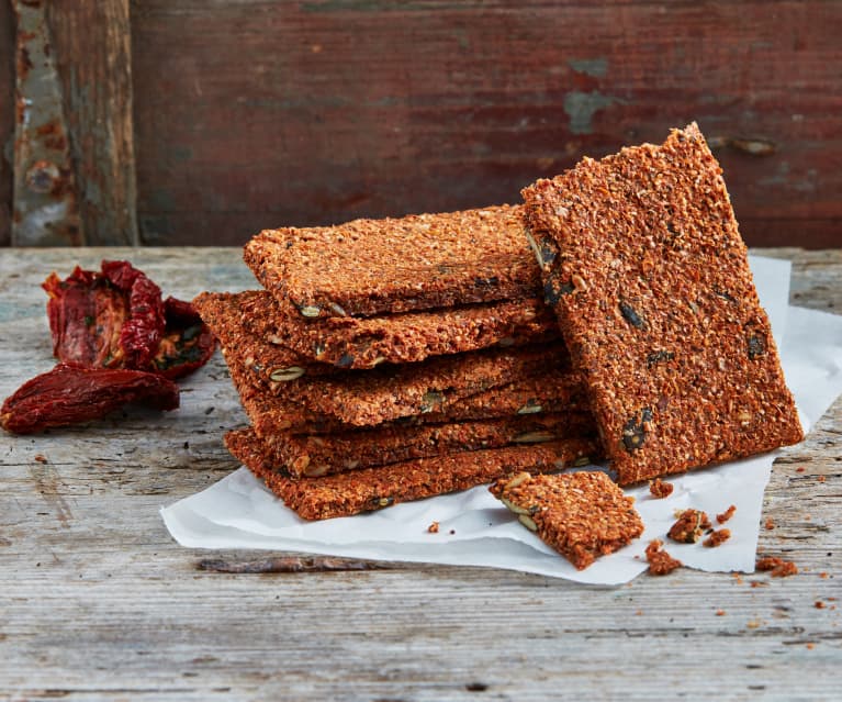 Tomaten-Käse-Knäckebrot