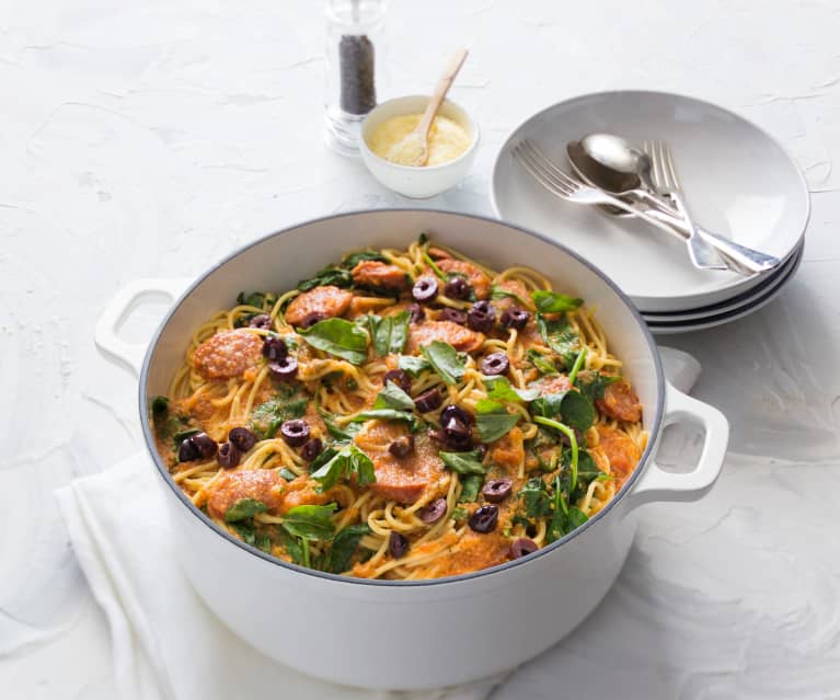 One pot pasta with chorizo