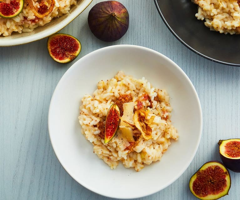 Risotto ai fichi e pecorino con cipolla croccante (Bimby Friend)