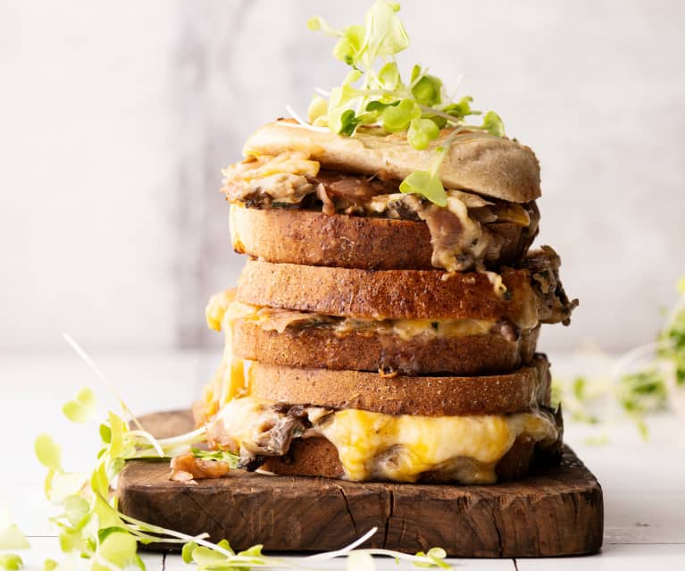 Fromage grillé aux champignons