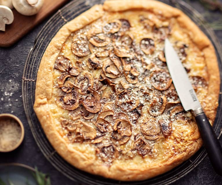 Recette Tarte fine aux champignons