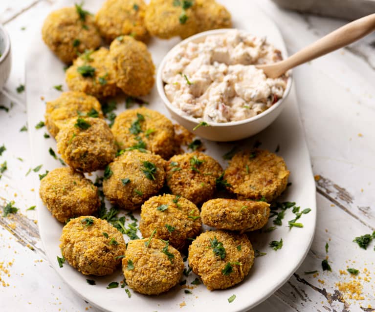 Chicken Nuggets with Pickle Mayo Dip