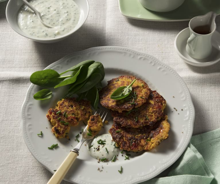 Kürbisrösti mit Schnittlauchsauce