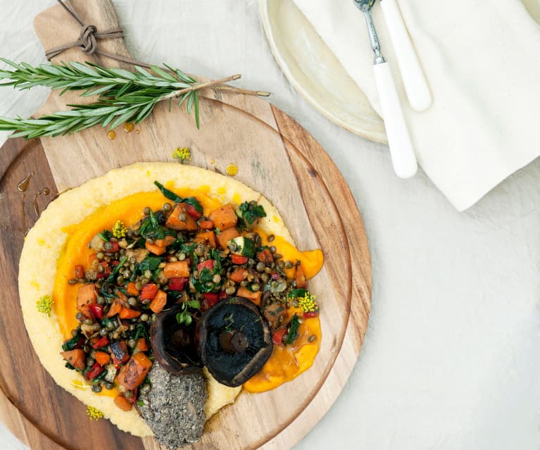 Gwinganna polenta with vegetables